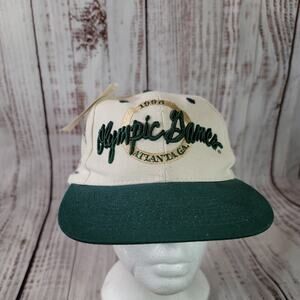 VTG Atlanta 1996 Olympics White Green USA Snapback Hat Olympic Games Collection